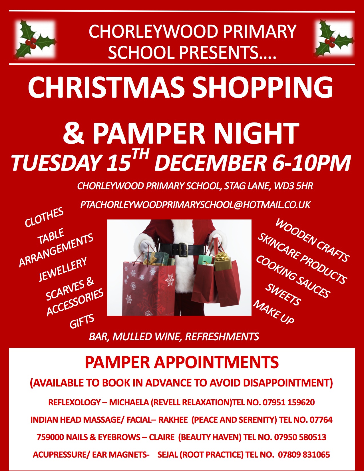 CWP Shopping and pamper night 15 dec edit